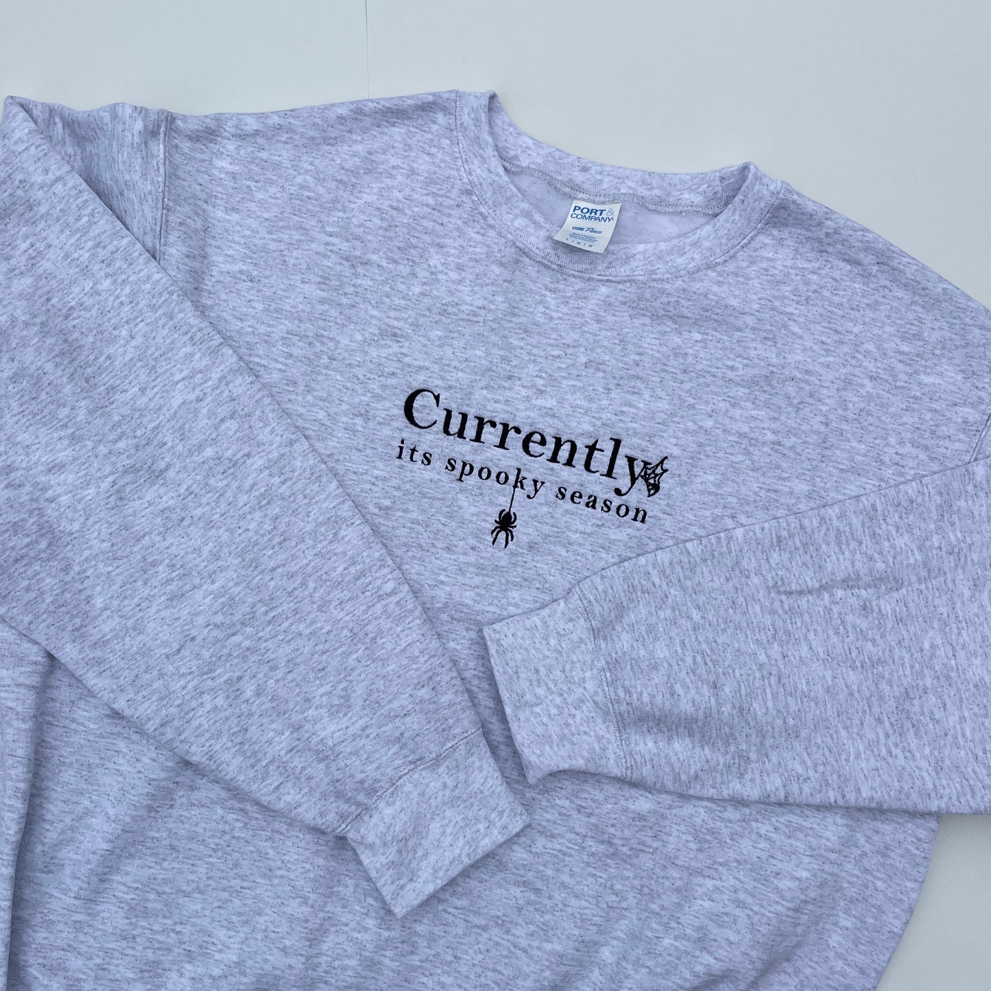 Currently, Its Spooky Season Embroidered Sweatshirt