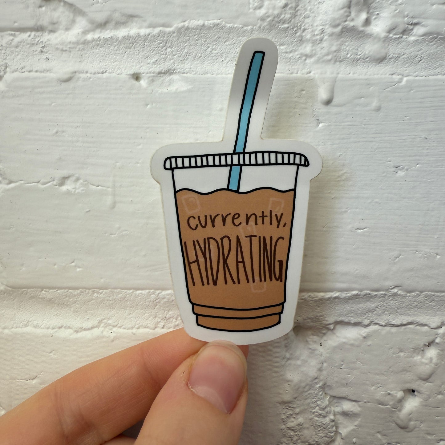 Currently, Hydrating Iced Coffee Sticker