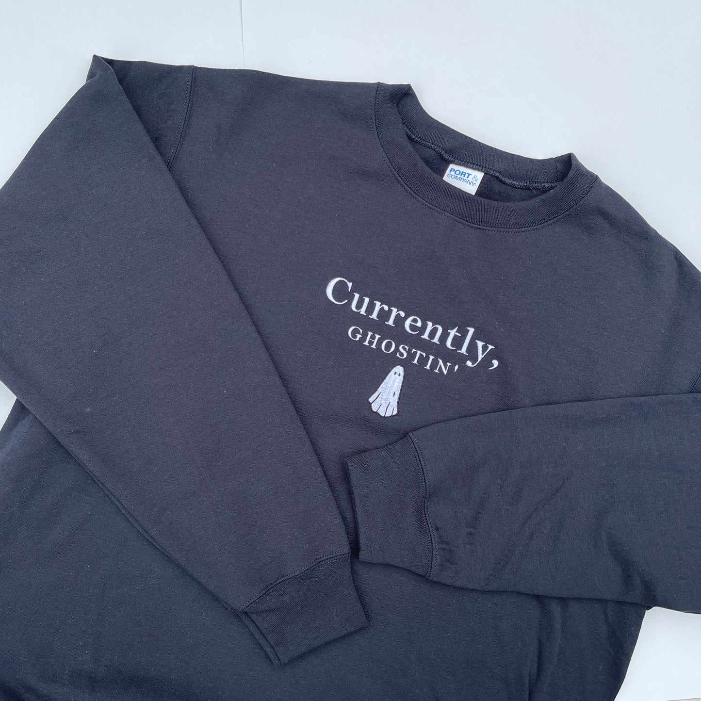 Currently, Ghostin' Embroidered Sweatshirt