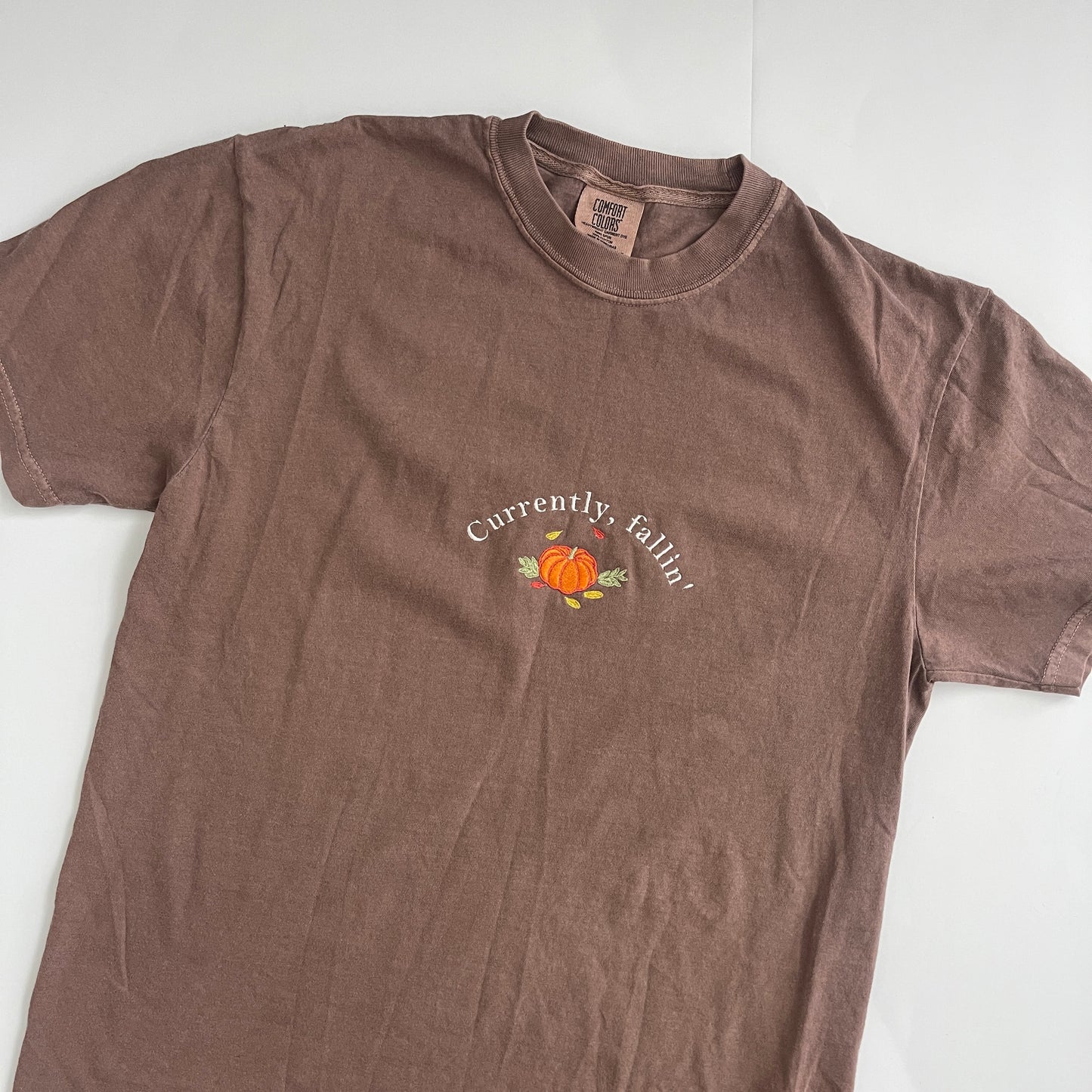 Currently, Fallin' Embroidered Tshirt