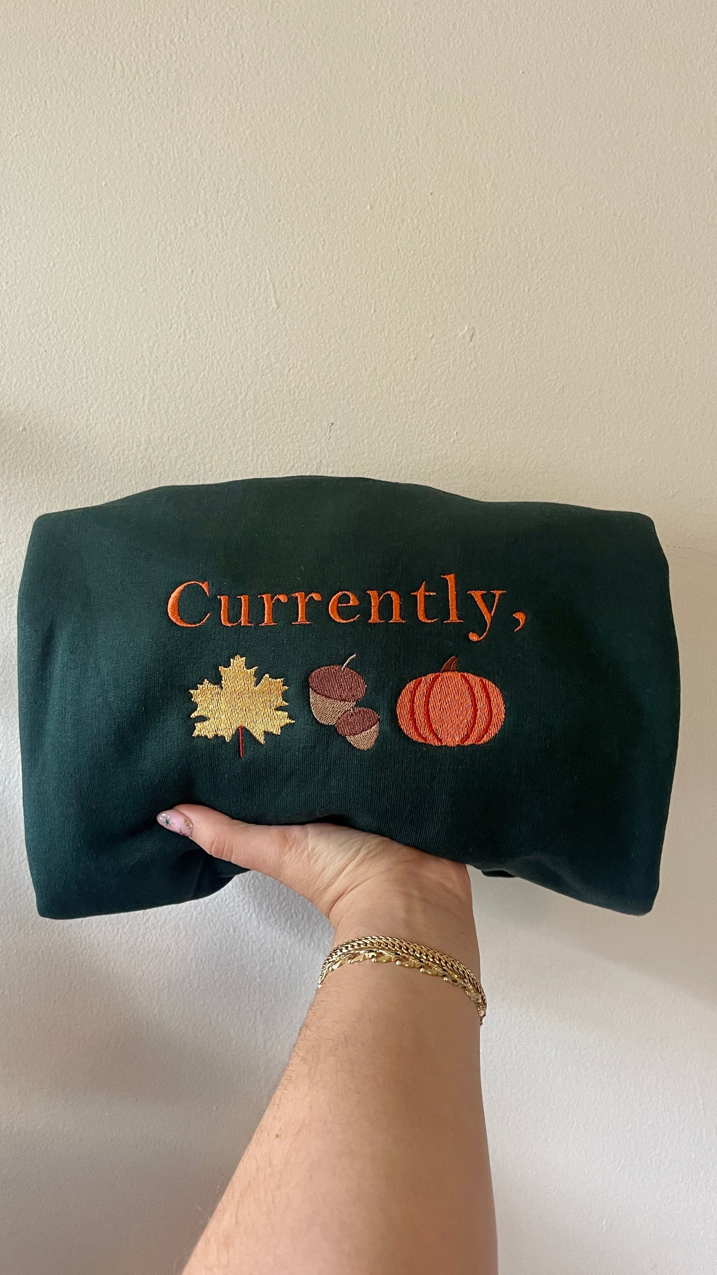 Currently, FALL Embroidered Sweatshirt
