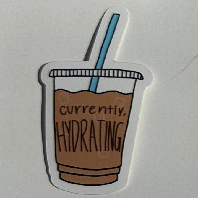 Currently, Hydrating Iced Coffee Sticker