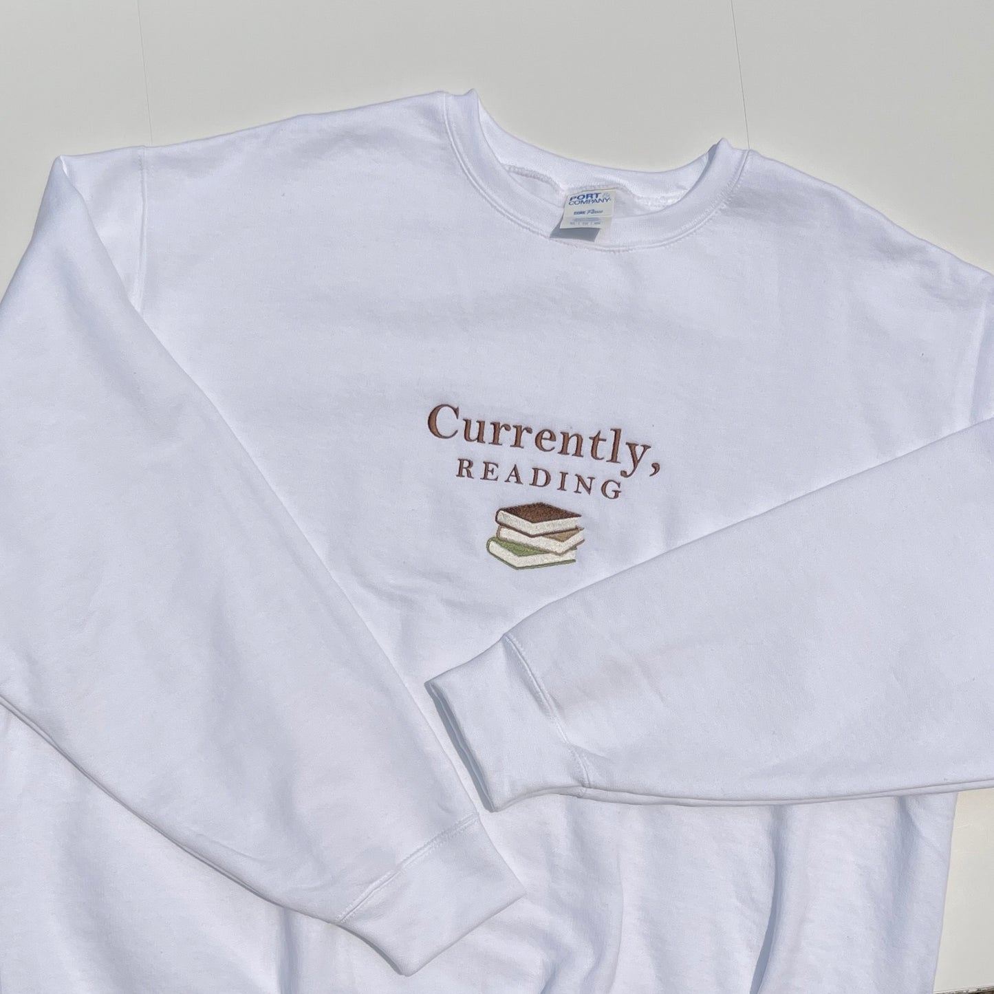 Currently, Reading Embroidered Sweatshirt