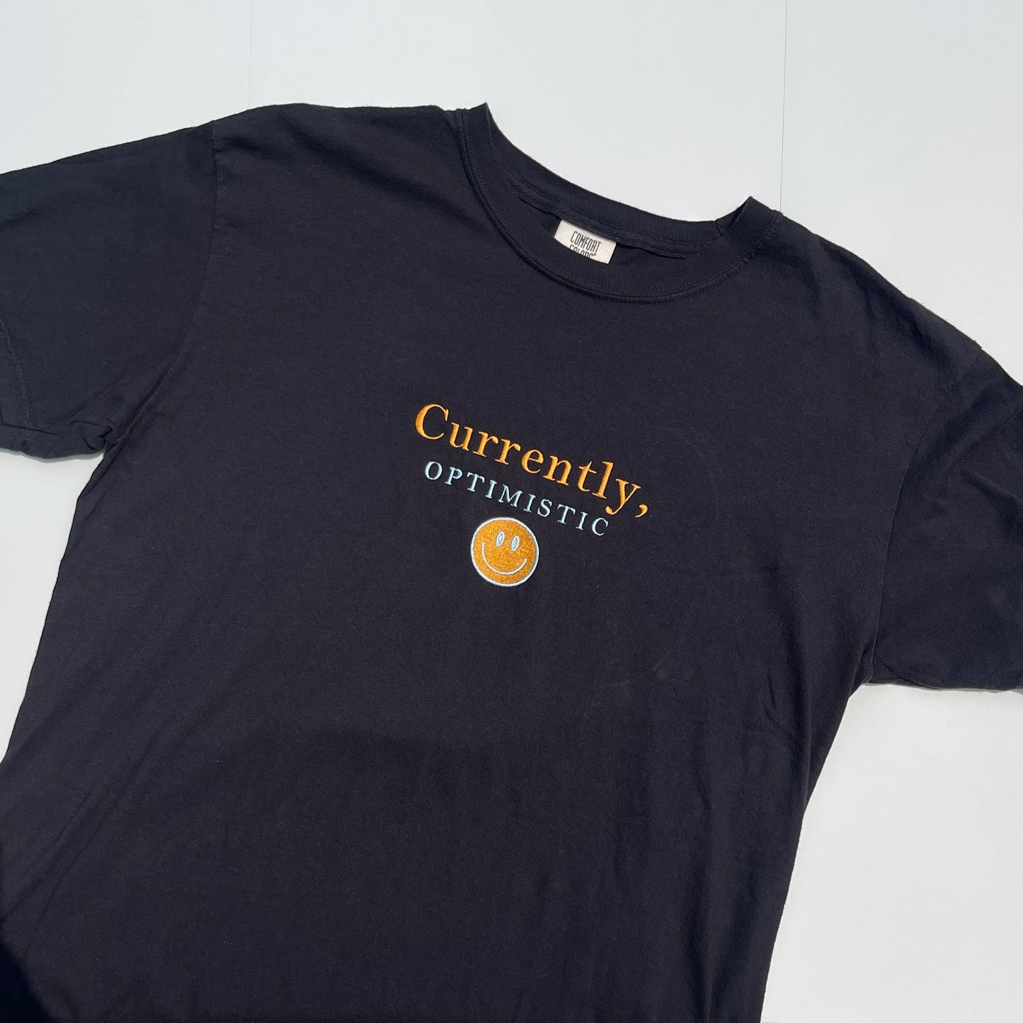 Currently, Optimistic Embroidered T-Shirt