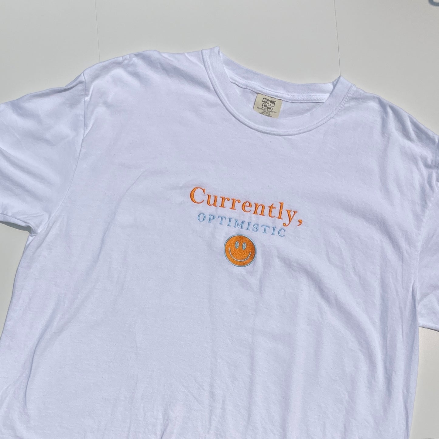 Currently, Optimistic Embroidered T-Shirt