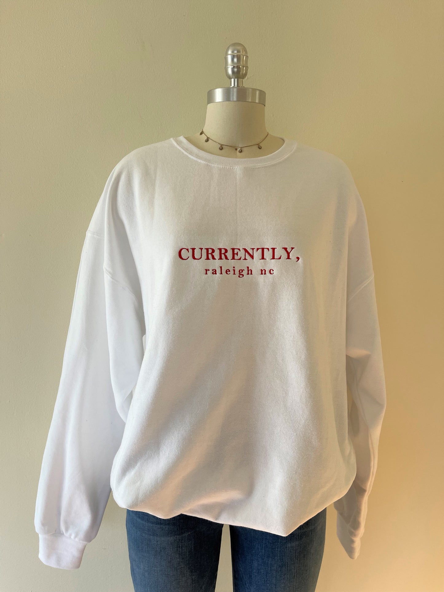 Currently Cities Embroidered Sweatshirt