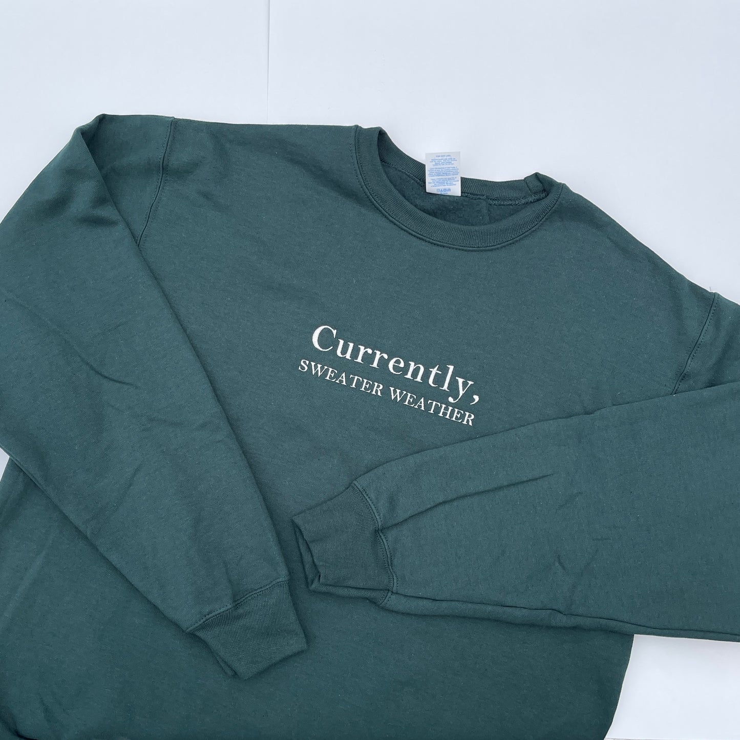 Currently, Sweater Weather Embroidered Sweatshirt