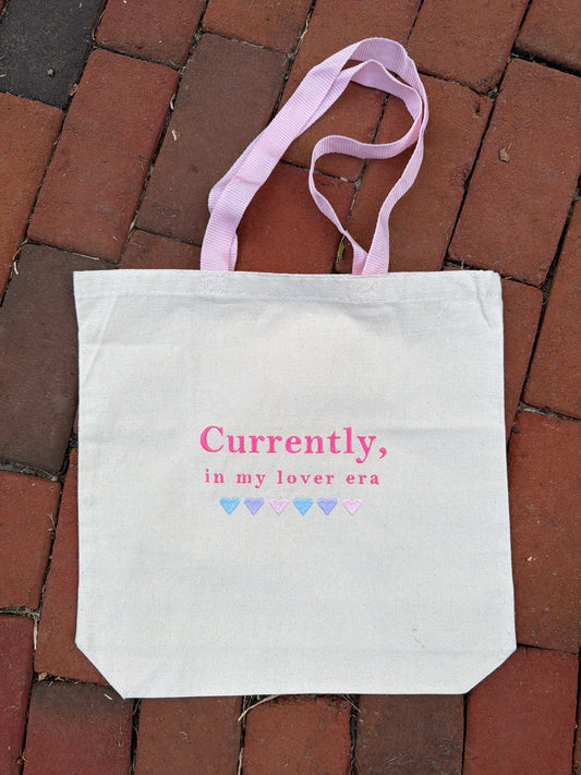 Currently, In My Lover Era Tote Bag