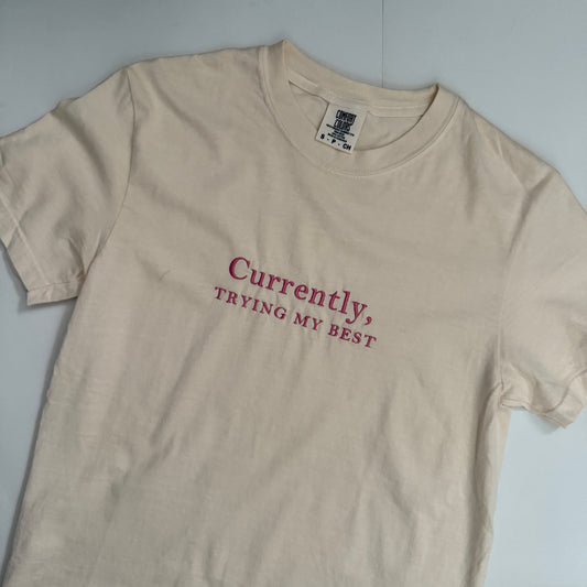 Currently, Trying My Best Short Sleeve Tshirt