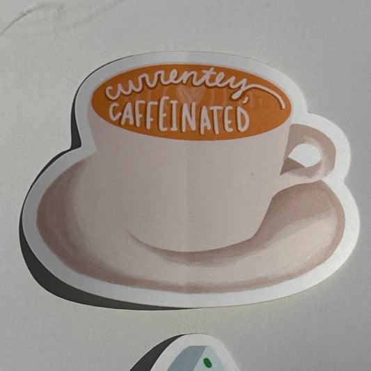 Currently, Caffeinated Sticker