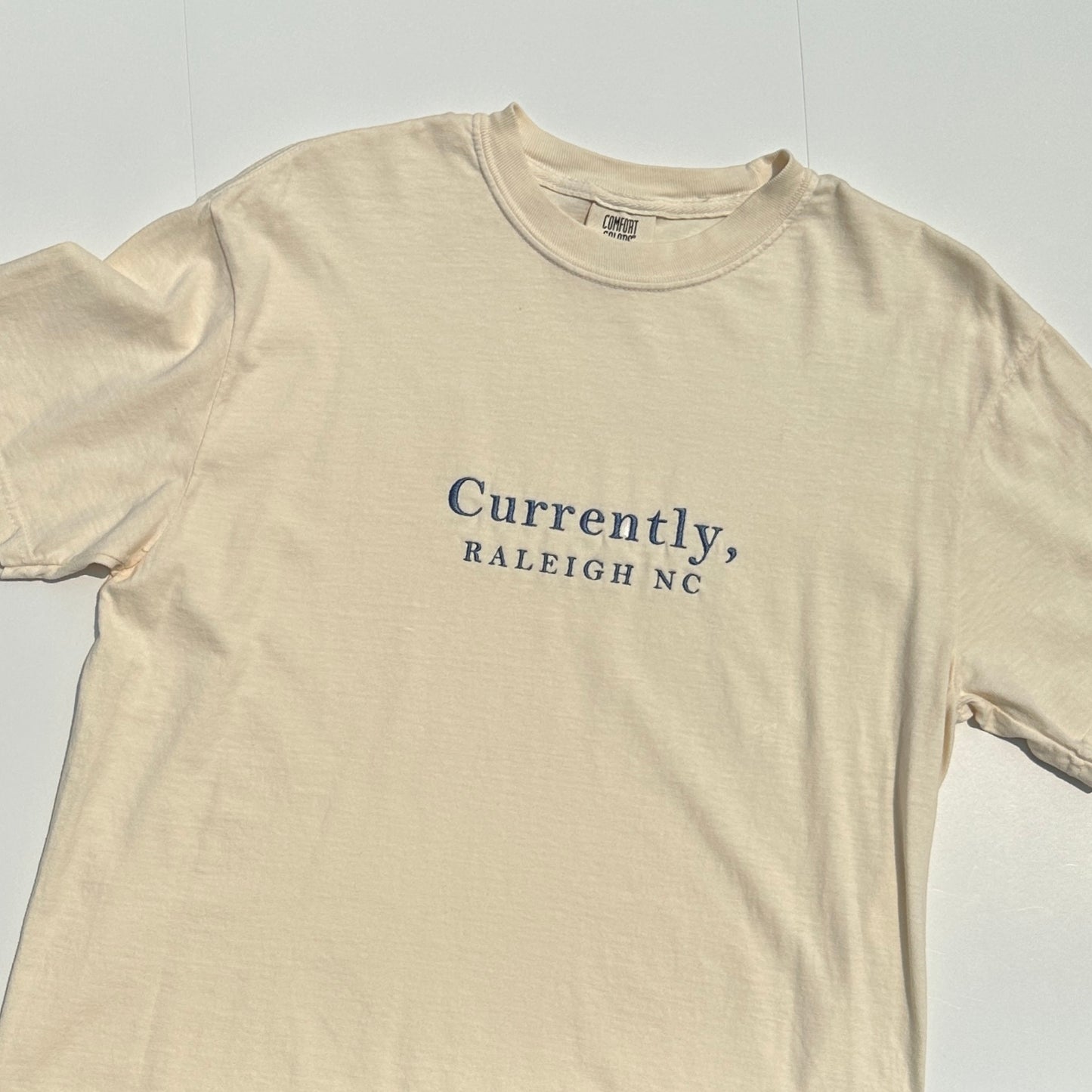 Currently, Cities Embroidered T-shirt